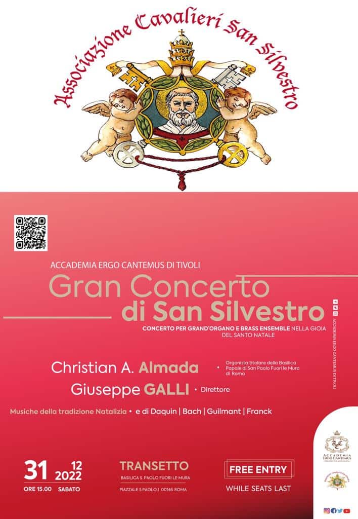 Al momento stai visualizzando Concerto di S. Silvestro. Basilica Papale di S. Paolo fuori le mura