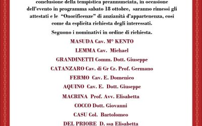 Conferimento riconoscimenti associativi